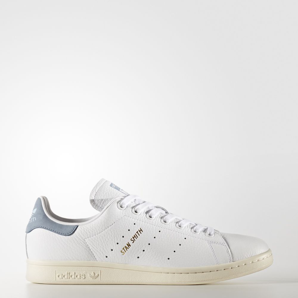 Adidas Stan Smith - Originals ανδρικα - Ασπρα/Ασπρα/Μπλε,Μέγεθος: EU 36 – 54 2/3 (823WHYTS)